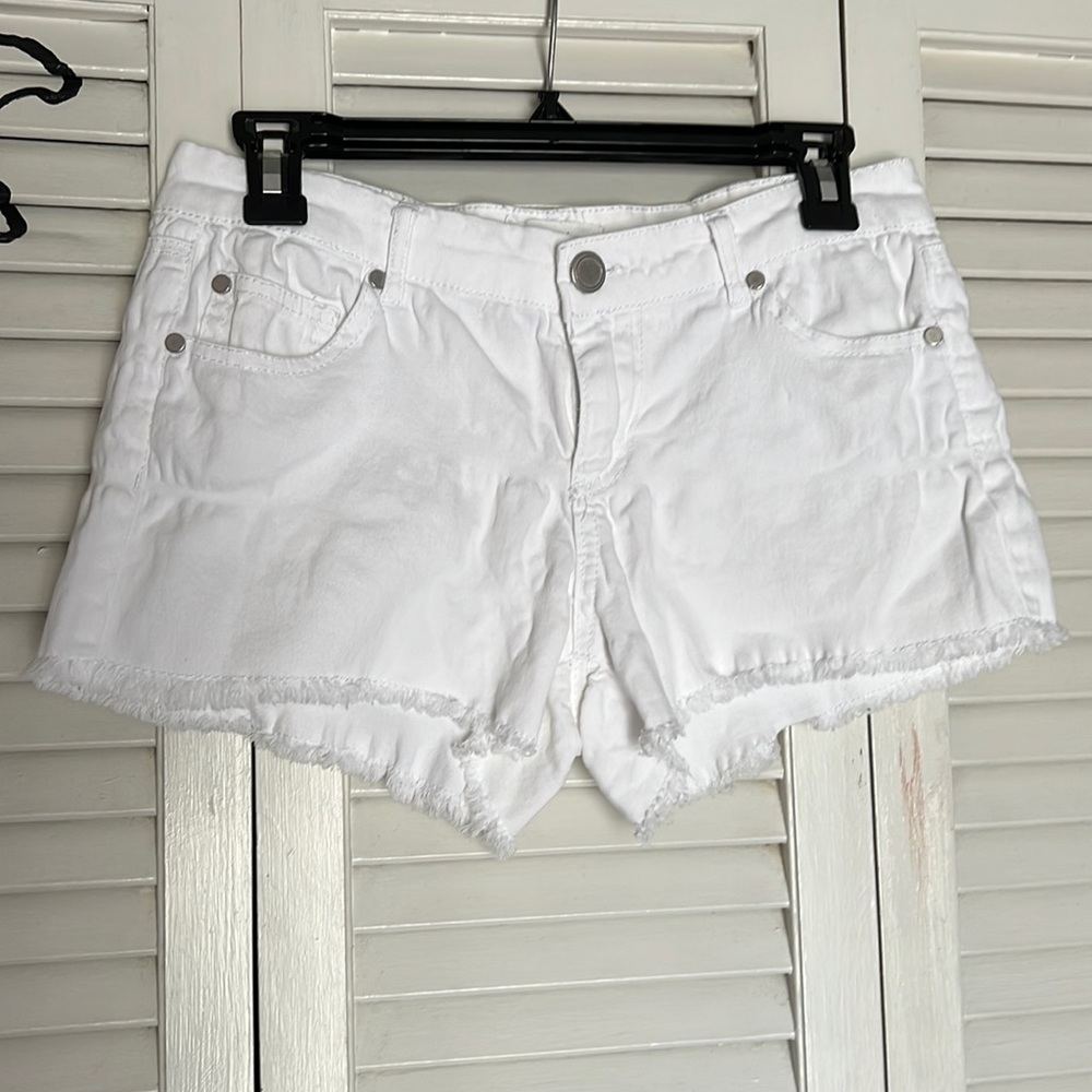 White Cutoff Jean Shorts